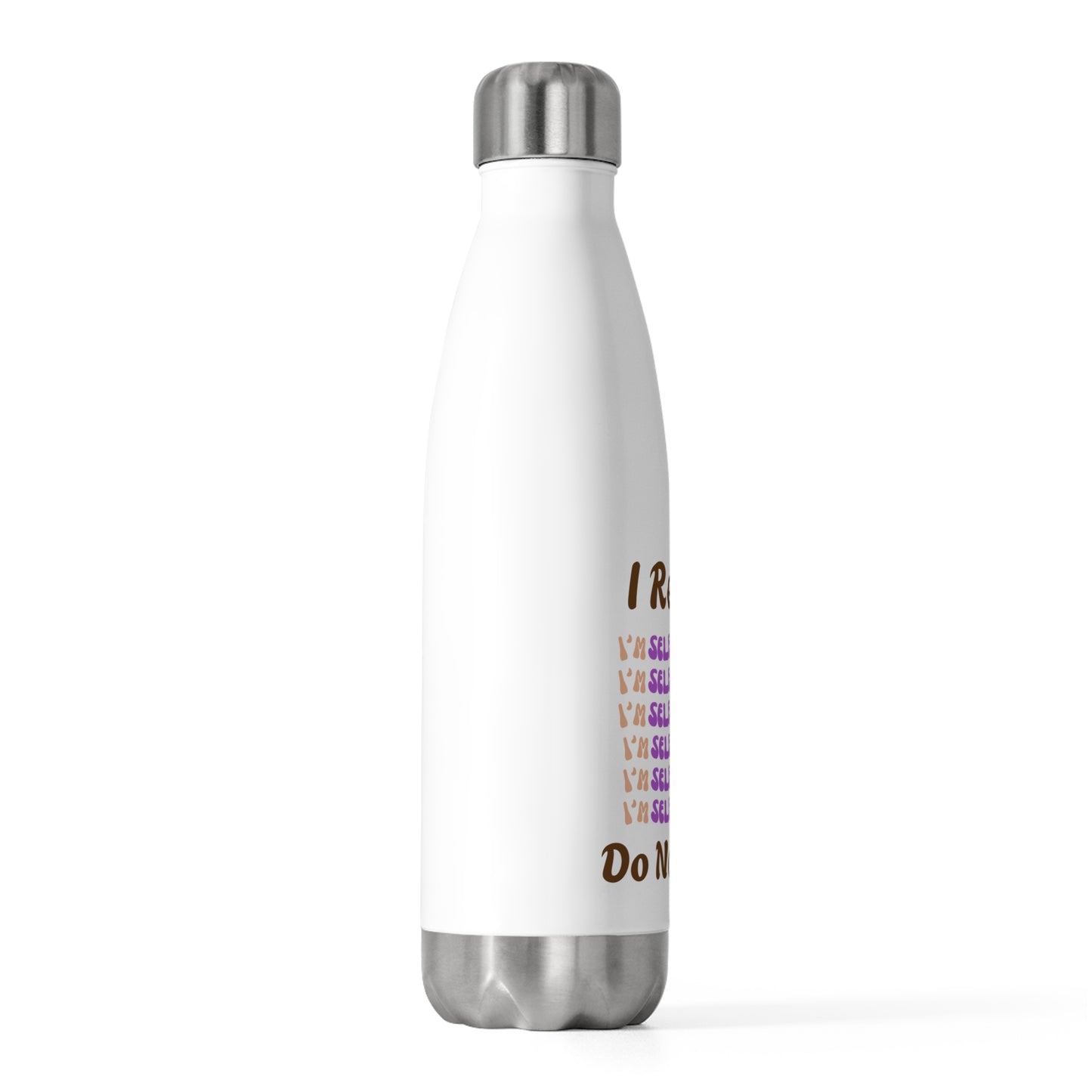 Self-Care 20oz Insulated Water Bottle - Do Not Disturb Design
