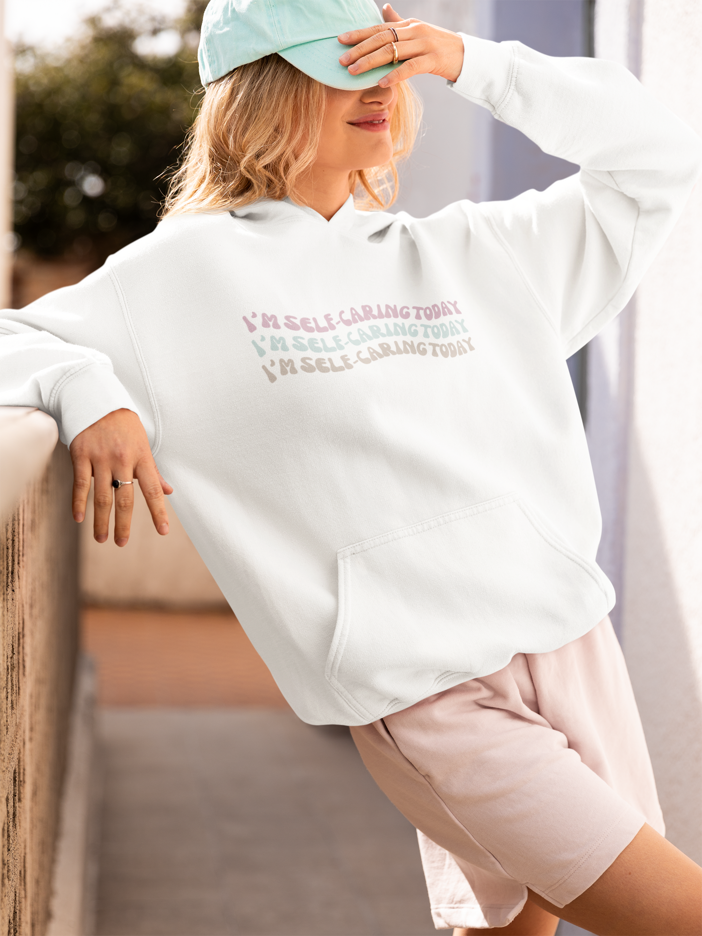 Self-Care Hooded Sweatshirt - Unisex Heavy Blend™ - Perfect for Chill Days