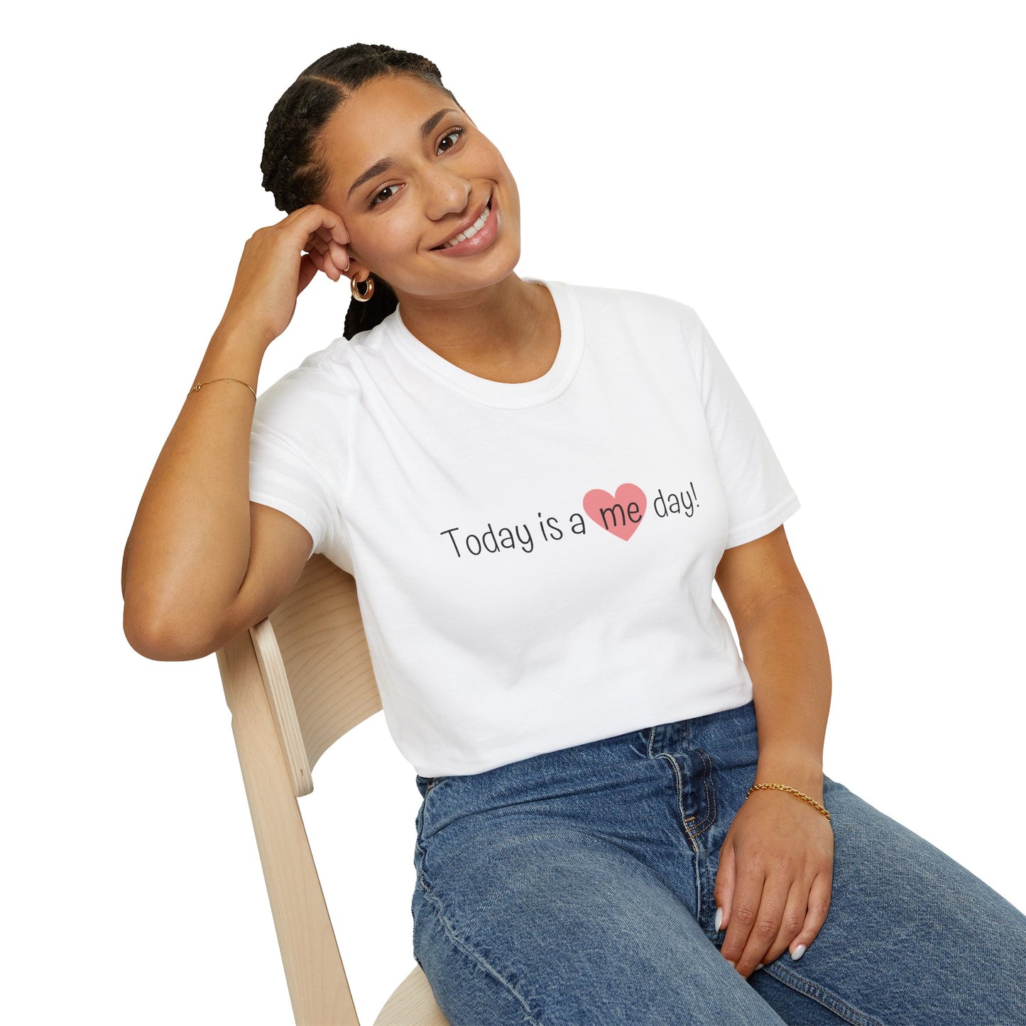 Today is a Me Day Unisex Softstyle T-Shirt - Self-Care Quote Tee