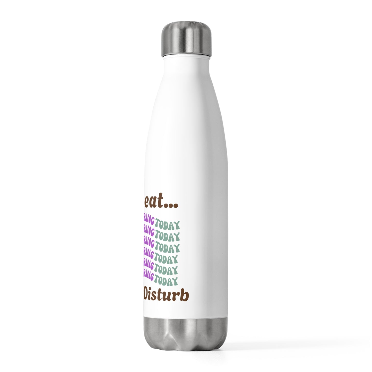 Self-Care 20oz Insulated Water Bottle - Do Not Disturb Design